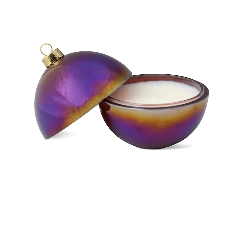 Iridescent Glass Ornament Candle, Cinnamon Stick, 6.5 oz