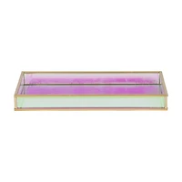 Iridescent Glass Storage Tray, 11 in