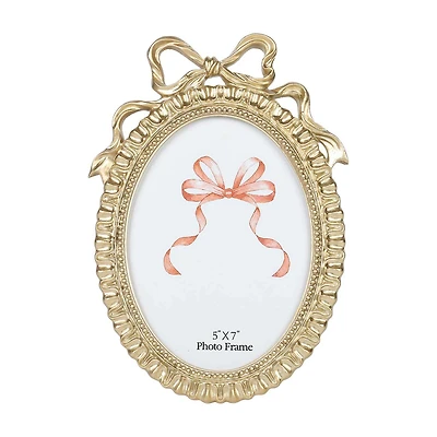 Photo Frame with Bow, 5 in x 7 in