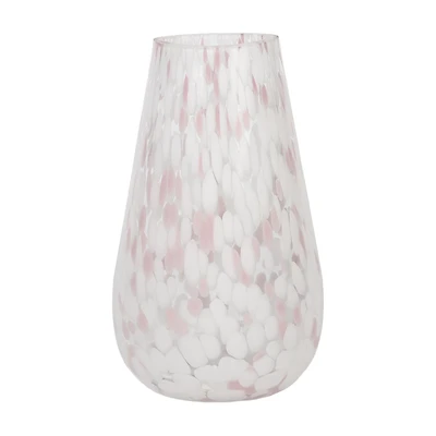 Pink Glass Vase, 10 in