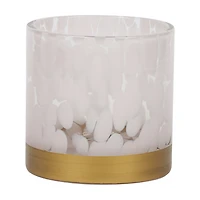 Pink Glass Votive Candle Holder