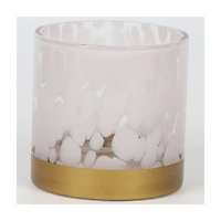 Pink Glass Votive Candle Holder