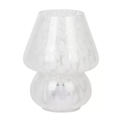 White Art Glass Light, 7.5 in, Large