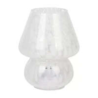White Art Glass Light, 7.5 in, Large