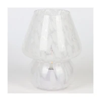 White Art Glass Light, 7.5 in, Large