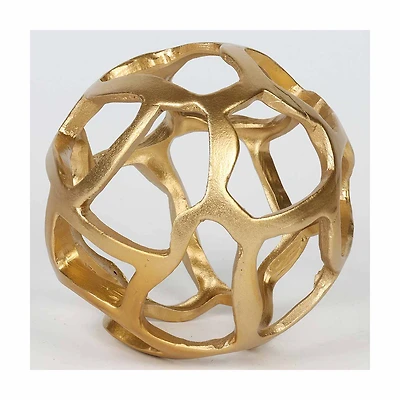 Gold Resin Decorative Orb, Small