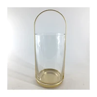 Gold Metal Lantern Candle Holder, 12 in