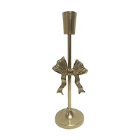 Taper Candle Holder with Bow Decoration, 12 in