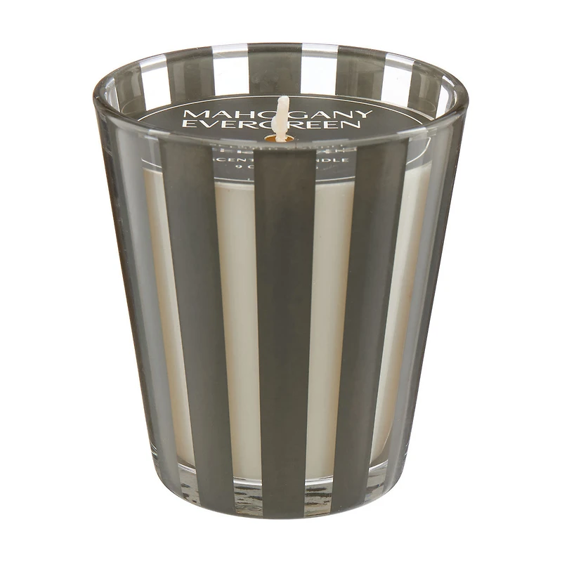 Home Fragrances Mahogany Evergreen Scented Candle, 9 oz