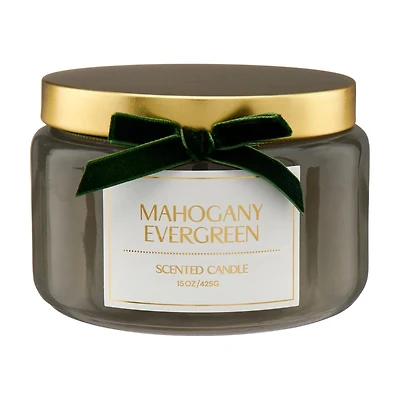 Home Fragrance Mahogany Evergreen Scented Candle, 15 oz
