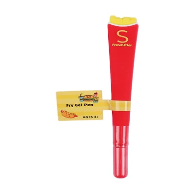 Red and Yellow Fry Plastic Novelty Pen, 6 in