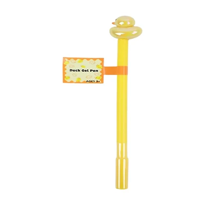 Orange and Yellow Duck Plastic Novelty Pen, 7 in