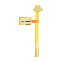 Orange and Yellow Duck Plastic Novelty Pen, 7 in