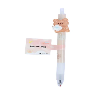 White and Brown Bear Cloud Plastic Novelty Pen, 6 in