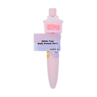 Pink Milk Tea Plastic Novelty Pen, 6 in