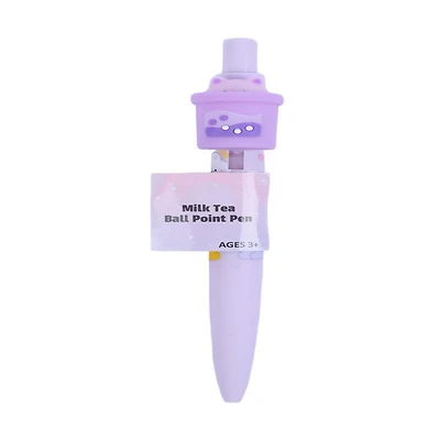 Purple Milk Tea Plastic Novelty Pen, 6 in