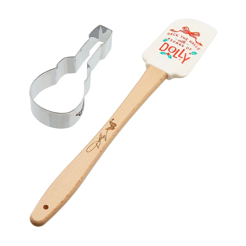 Dolly Parton Silicone Spatula and Cookie Cut Set, Assorted