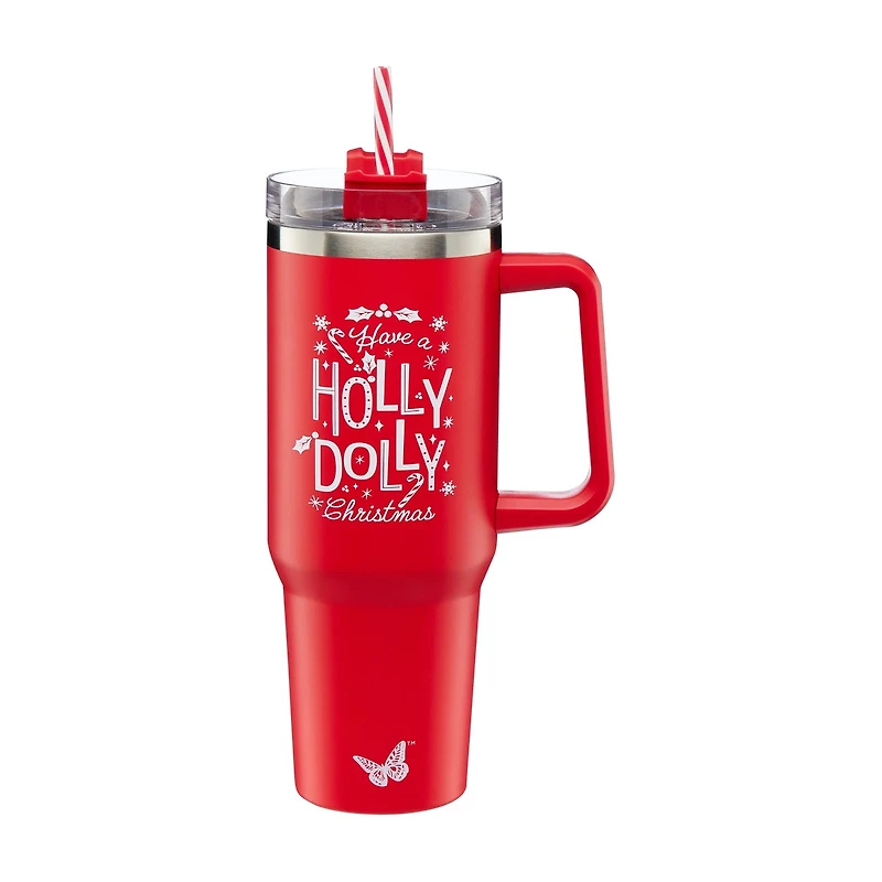 Dolly Parton Stainless Steel Tumbler with Straw, 40 oz, Assorted