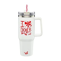 Dolly Parton Stainless Steel Tumbler with Straw, 40 oz, Assorted