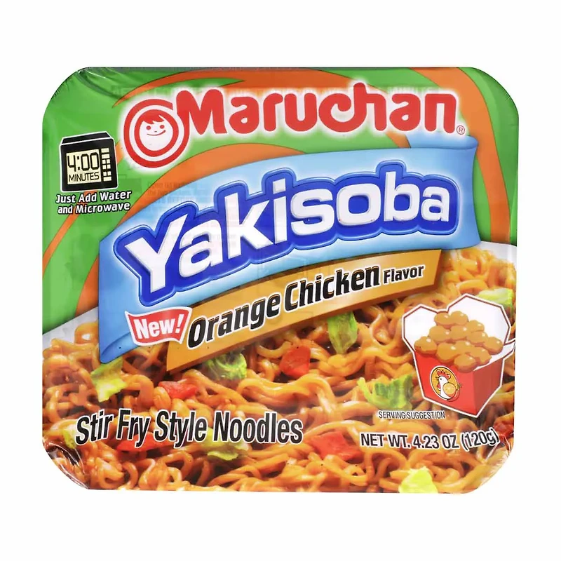 Maruchan Yakisoba Stir Fry Style Noodles, Orange Chicken Flavored, 4.23 oz