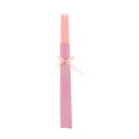 Long Taper Candle, Pink, 4.7 oz, 2 pk