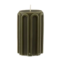 Mahogany Evergreen Scented Pillar Candle, 3 in x 5 in