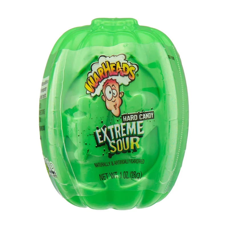 Halloween 3D Pumpkin Extreme Sour Warheads Candy, 1 oz, Assorted