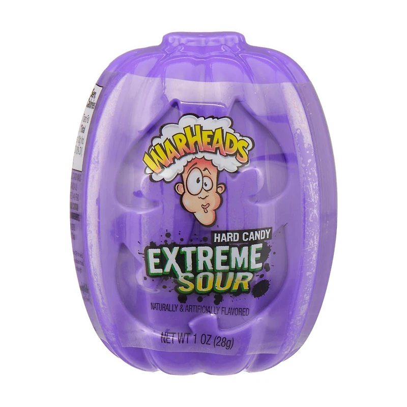 Halloween 3D Pumpkin Extreme Sour Warheads Candy, 1 oz, Assorted