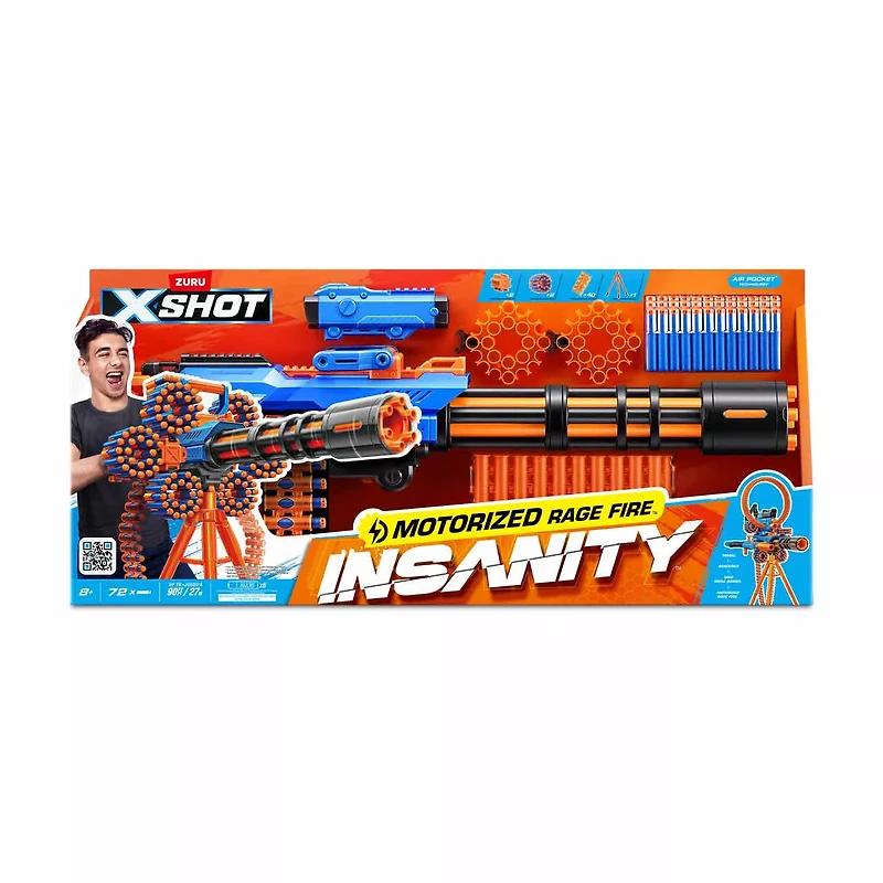 XSHOT Insanity Motorized Rage Fire 72 Darts