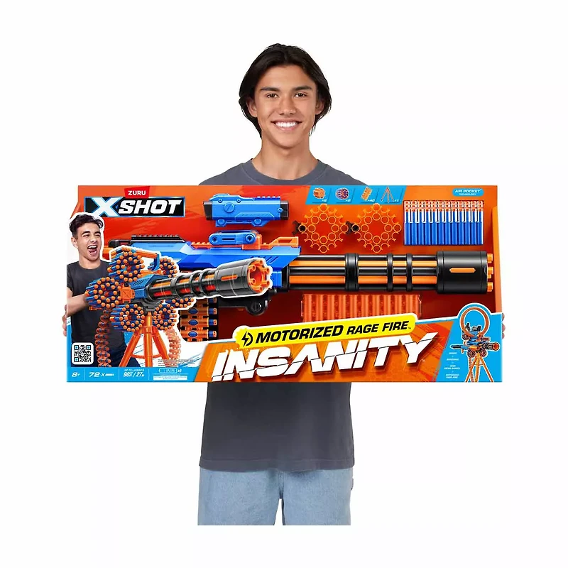XSHOT Insanity Motorized Rage Fire 72 Darts