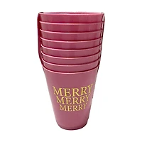 Merry, Merry, Merry Frosted Party Cups, 8 ct