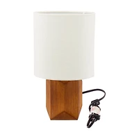 Geometric Wooden Lamp, 12 in