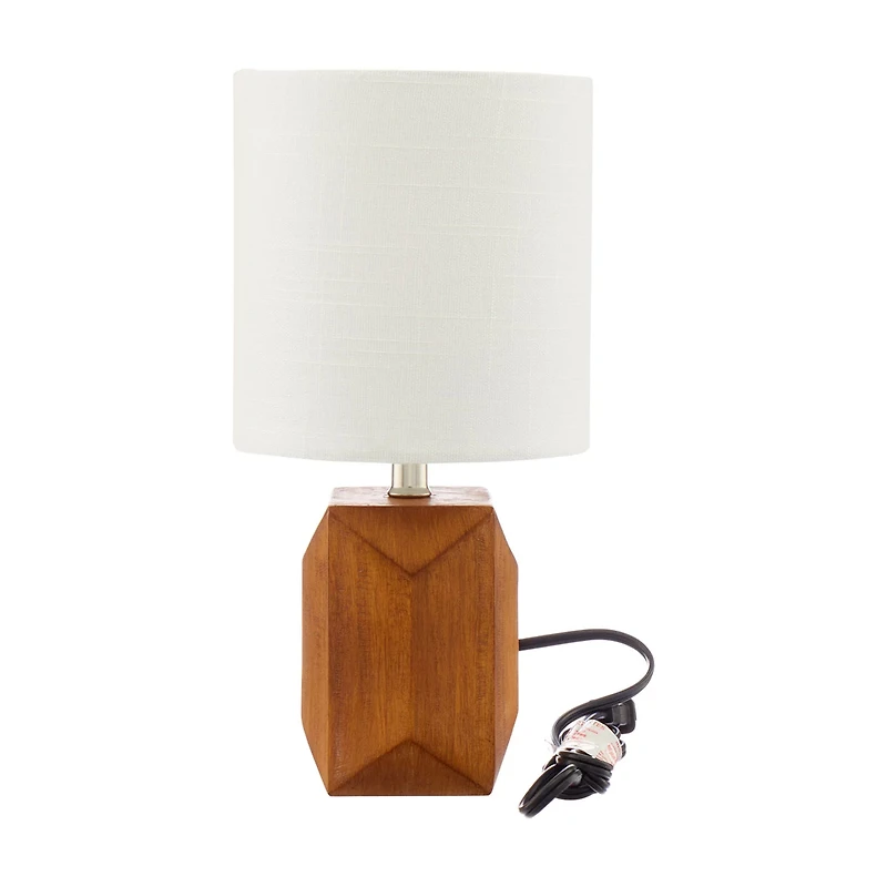 Geometric Wooden Lamp, 12 in