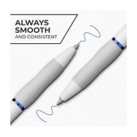 Sharpie S-Gel Pens, Pearl White Body, Medium (0.7mm) Point, Periwinkle Ink, 12 Count