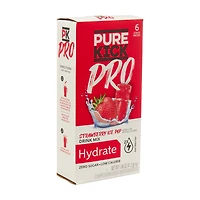 Pure Kick PRO Hydration Drink Sticks, Strawberry Ice Pop, 6 ct