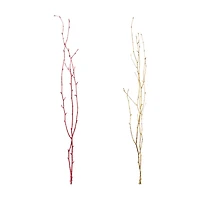 Holiday Glitter Branches, Red or Gold