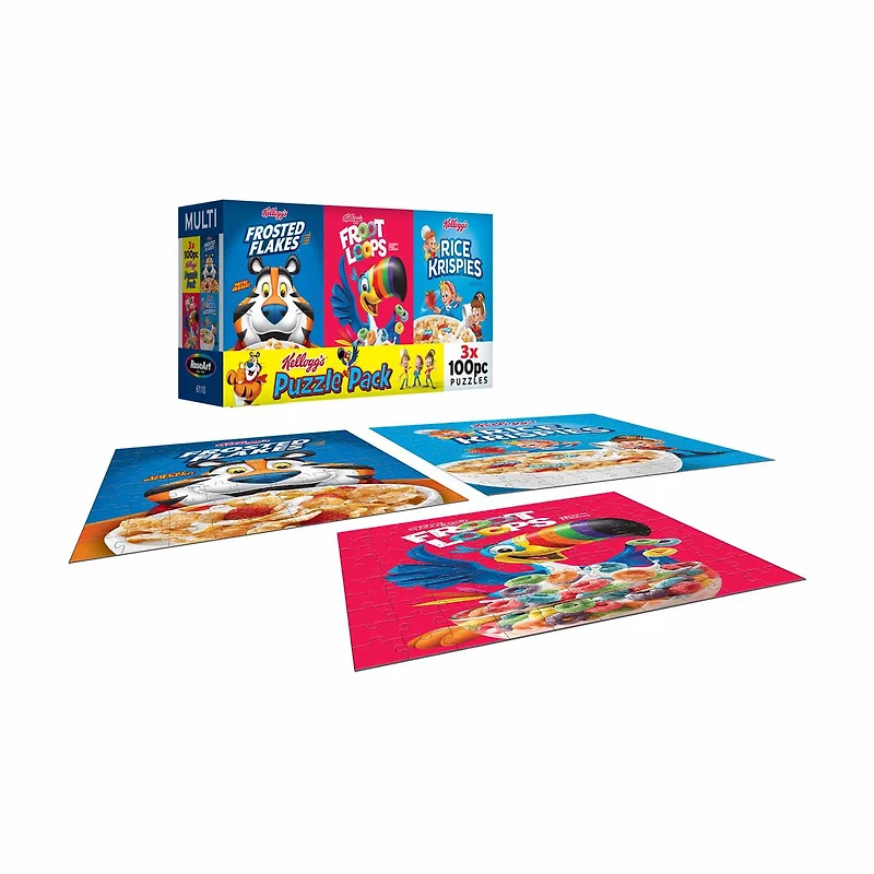 Kellogg's Mini 100 Piece Jigsaw Puzzles, 3 ct
