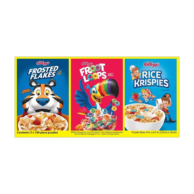 Kellogg's Mini 100 Piece Jigsaw Puzzles, 3 ct