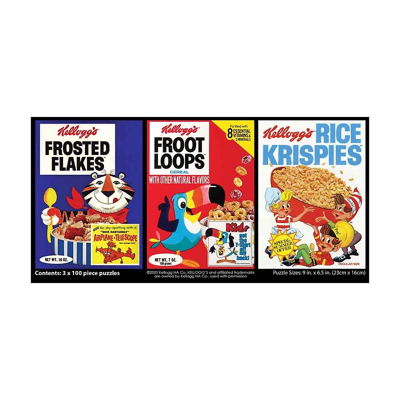 Kellogg's Mini 100 Piece Jigsaw Puzzles, 3 ct
