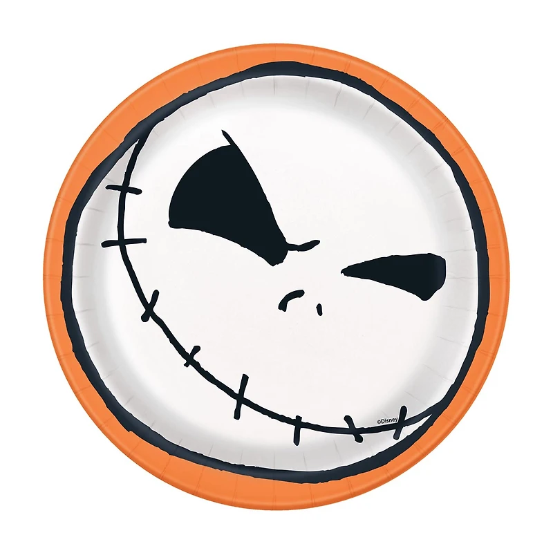 Nightmare Before Christmas Plates, 7 in, 8 ct