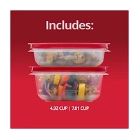 Rubbermaid 4.92- and 7.81-Cup EasyStore Square Containers, 2 ct