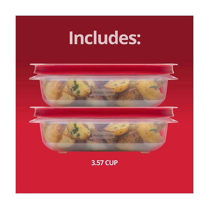 Rubbermaid 3.57-Cup EasyStore Rectangle Containers, 2 ct