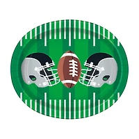 Endzone Oval Paper Plates, 8 ct