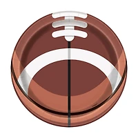 Football Shaped Paper Plates, 9 in, 8 ct