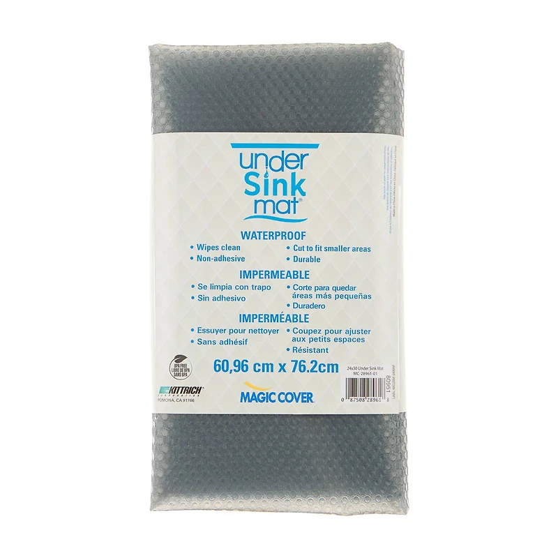 Magic Cover Graphite Under Sink Mat, 24x30 in