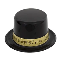 New Year Sparkle "Happy New Year" Plastic Top Hat