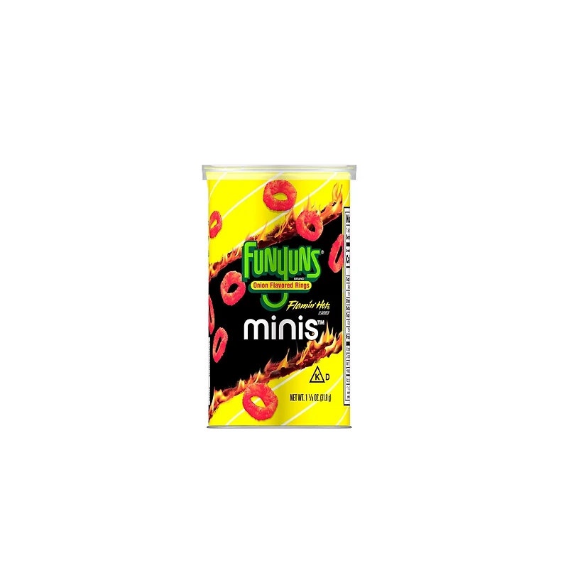 Funyuns Minis Onion Flavored Rings Flamin' Hot Flavored, 1 1/8 oz