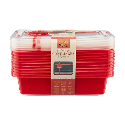 Store & More Food Storage Containers and Lids, 20 ct