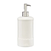 Petal White Ceramic Soap Dispenser