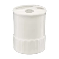 Ceramic Toothbrush Holder, White
